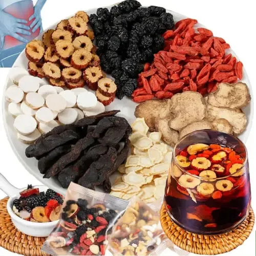 Kidney Tea Formula Ginseng Five Treasure Tea Combination Scented Tea Eight Treasure Tea Red Date Wolfberry Tea Men's Tea Health Tea Mulberry Herbal Formula Health Tea 30bags Organic