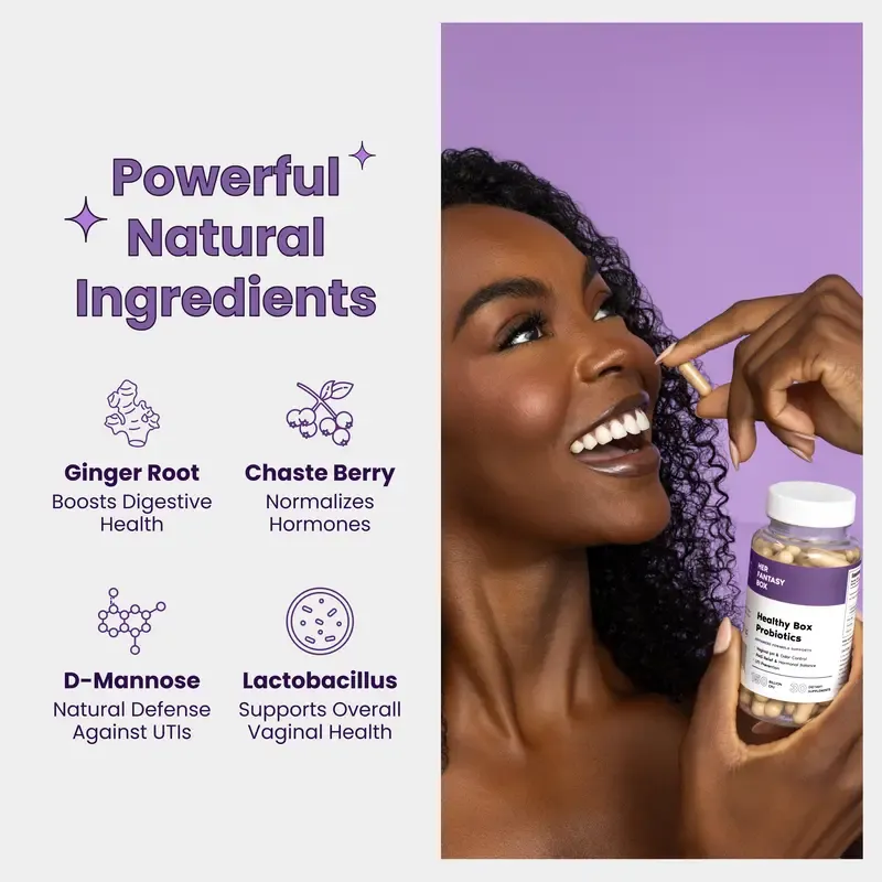 Her Fantasy Box Probiotics for Odor Control, Hormone Balance & V Health