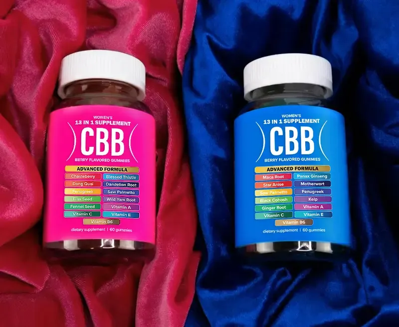 🍬 CBB Complete Women's Health Gummies Combo Pack | 16 Herbal Extracts + Vitamins A, C, E & B6 | Daily Essential + Curve Support | Berry Flavor | 1-Month Supply | 120 Gummies
