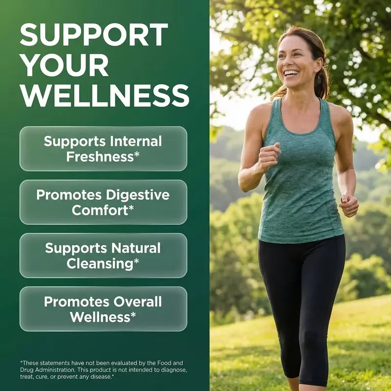 Clean Nutra Chlorophyll Capsules Internal Deodorant Peppermint, Slippery Elm, Spirulina, Chlorella, Fenugreek & More for Odor Control + Gut Cleanse Capsules – ChloroZen