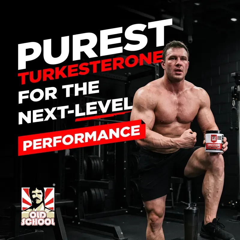Old School Labs Turkesterone for Men with Tongkat Ali & BioPerine - Supports Men is Fitness  Performance & Vitality Support  Significantly effective for small penis size  erectile dysfunction and premature ejaculation 120 Capsules