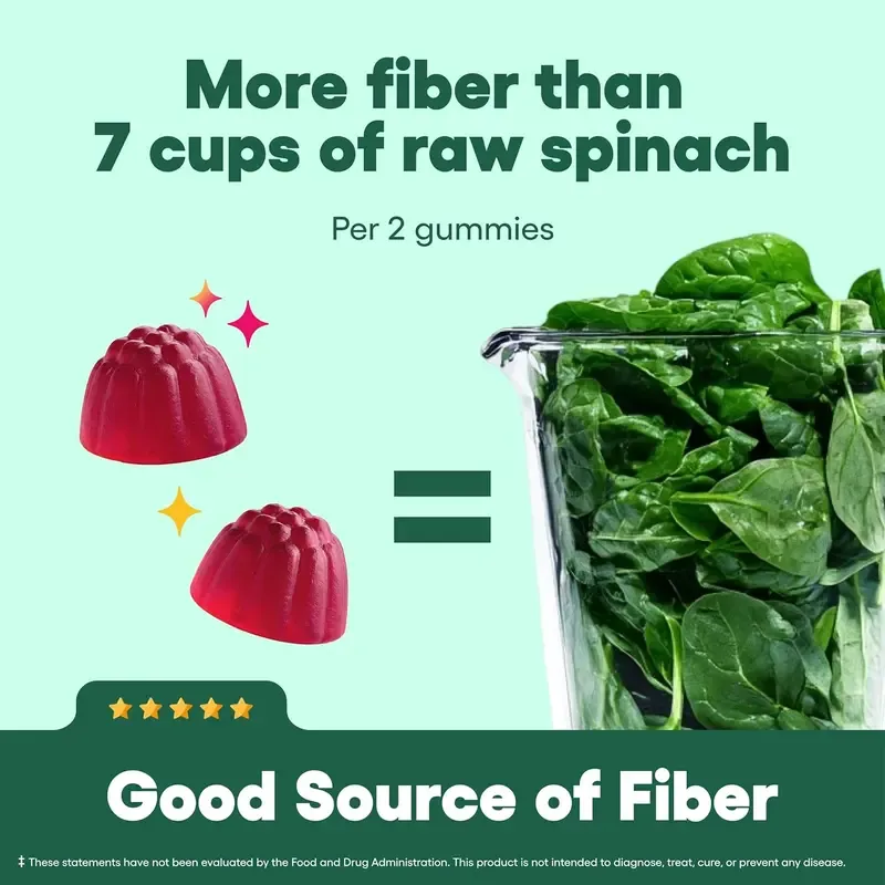 Physician Choice Fiber Gummies for Digestive Health & Regularity - HSA  FSA Eligible - No Sugar Added & Vegan - Daily Gummy for Adults