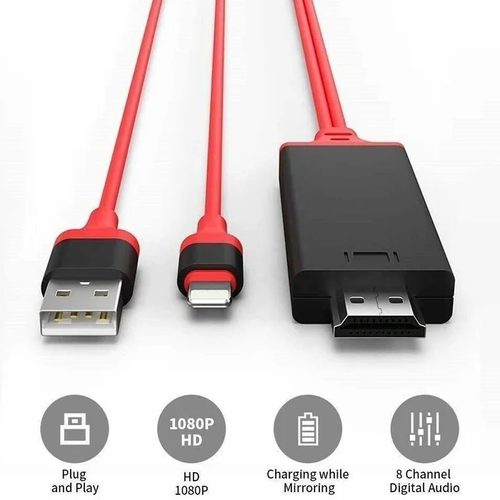 1080P No Lagging HDMI TV Cable - No network required for screen casting