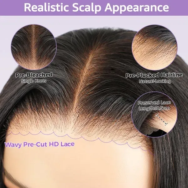 Silky Straight Easy Wear Go Glueless Wigs Pre Cut 7x5 HD Lace Closure Wigs Beginner Friendly