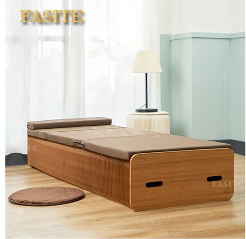 Retractable Organ Kraft Paper Bed Foldable Bed Multifunctional Invisible Lunch Break Bed Living room Furnitue Hidden Beds N
