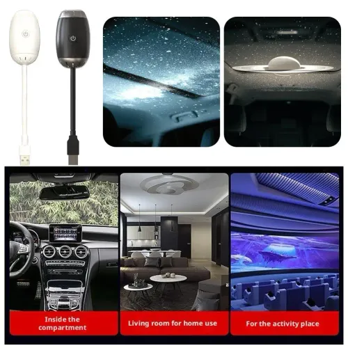 USB Mini Galaxy Projector Night Light LED Starry Sky Ambient Lamp for Bedroom Sleep & Car Decoration LED Atmosphere Light