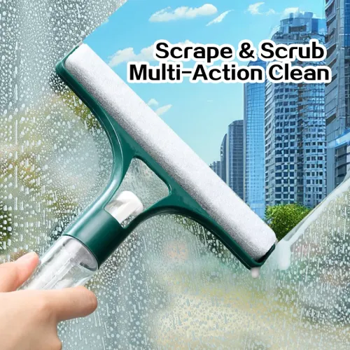 3 in 1 Double-side Glass Wiper Multifunctional Car Windshield Window Cleaner Windows Squeegee with Spray Bottle