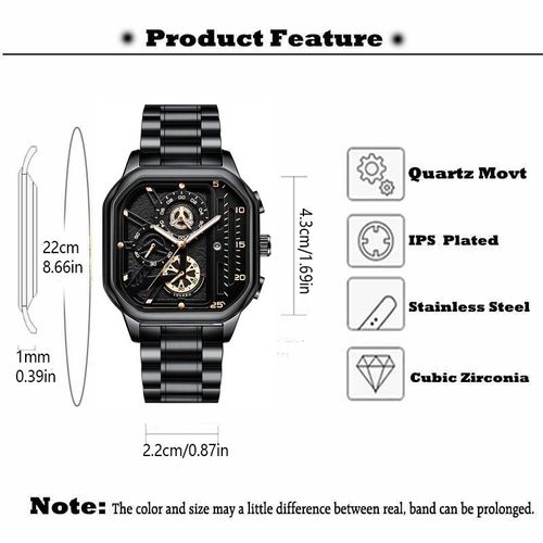 Swiss Men's Watch Waterproof Luminous Calendar Quartz Watch