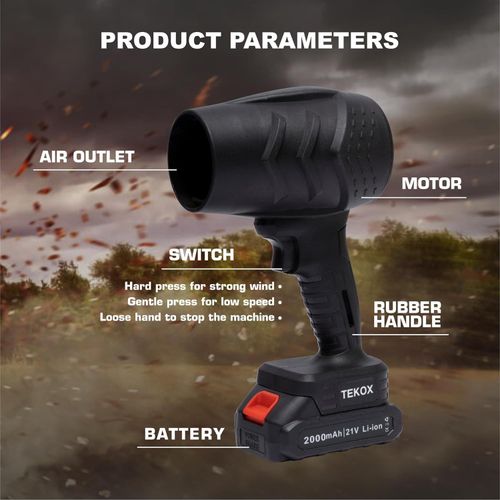 Wireless Lithium-powered Storm Blower  High-Power Leaf Dust Blower Industrial Air Gun