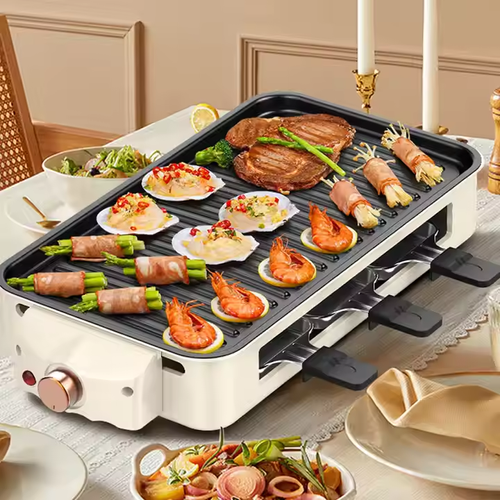 Multifunctional indoor electric teppanyaki grill (smokeless)
