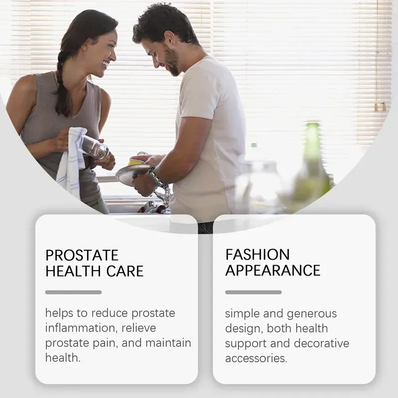 Man's Newly Upgraded Bronze Magnetic Bracelet & Ring Set for powerful man