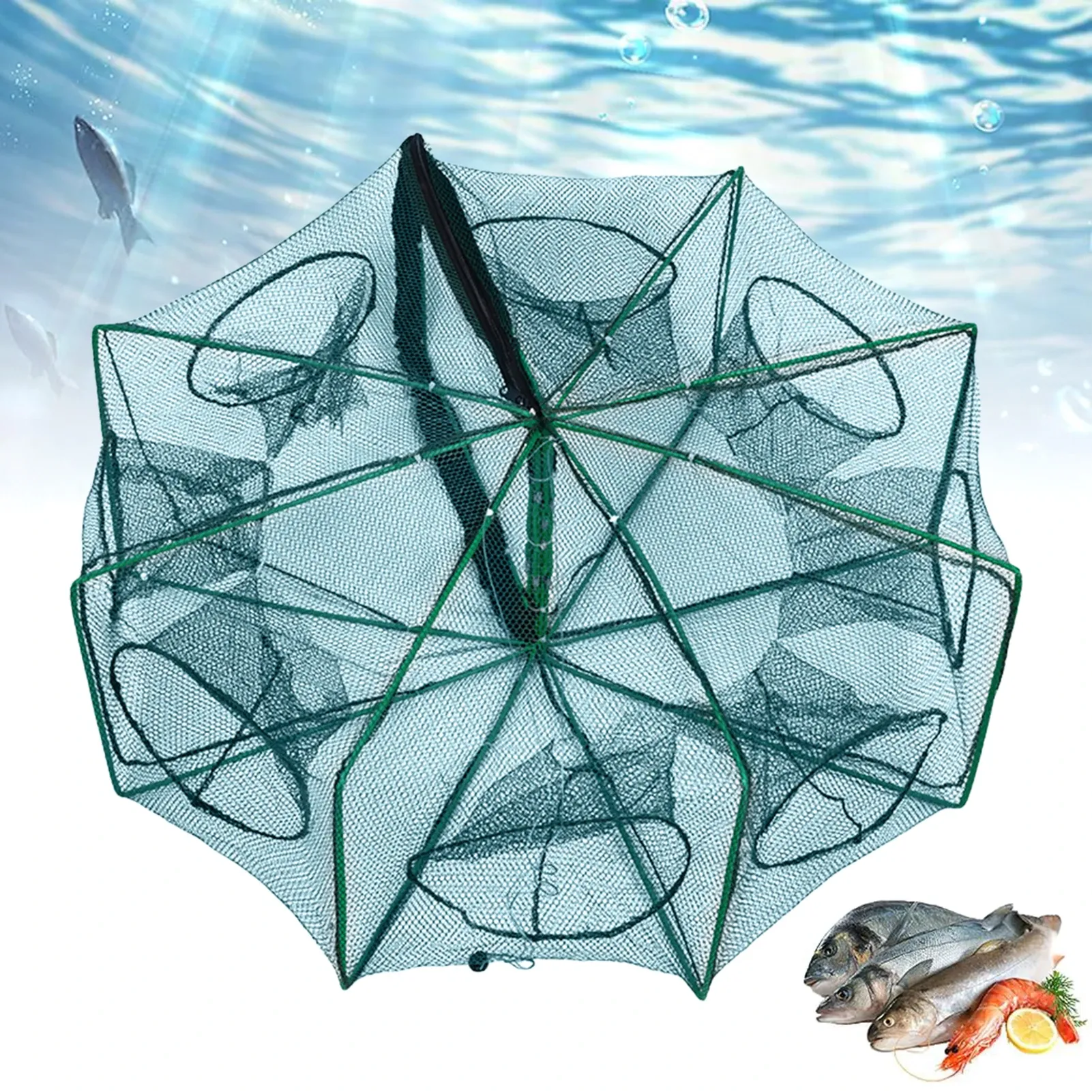 6-Hole, 60cm Collapsible Fishing Net — The Ultimate Fishing Tool