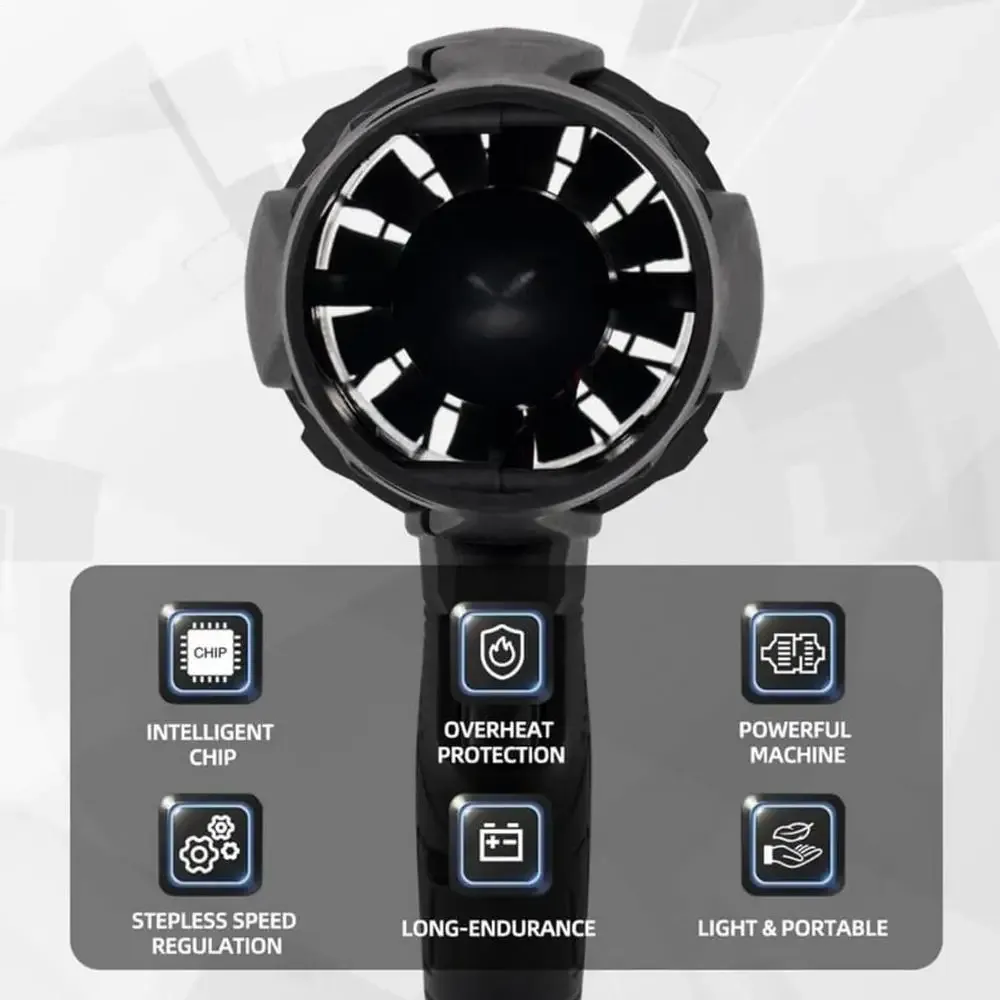 Cordless, High-Power Lithium-Ion Leaf Blower & Dust Remover Industrial-Grade Air Blower