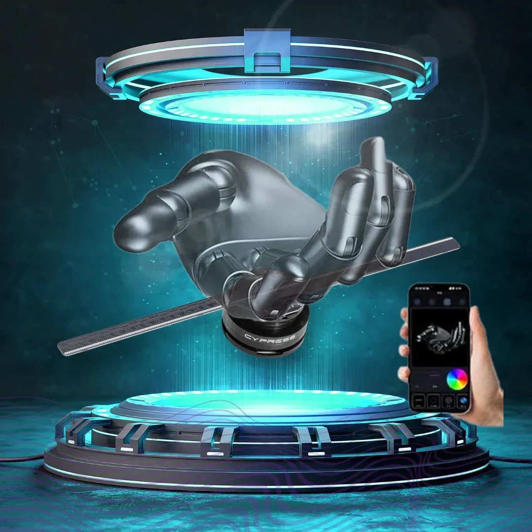 3D Advertising Hologram WiFi Connection HD LED Portable Design 42CM