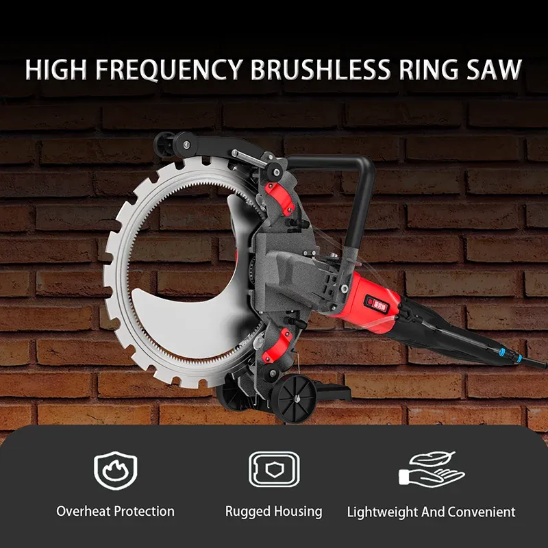 300mm Deep-Cut, 9600W Electric Wall Cutter—A high-power ring saw tool designed specifically for wet-cutting concrete.