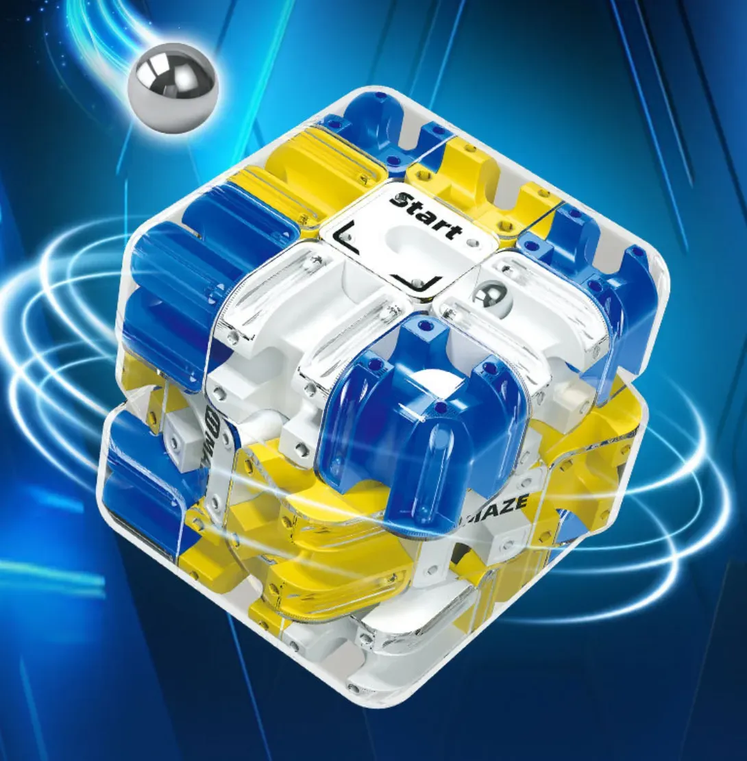 3D Rolling Ball Maze Cube