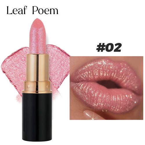 Metallic Glitter Lipstick Diamond Dazzling Waterproof Sexy Lip Gloss Moisturizing Matte Velvet Pearlescent Lip Tint Balm Makeup