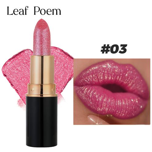 Metallic Glitter Lipstick Diamond Dazzling Waterproof Sexy Lip Gloss Moisturizing Matte Velvet Pearlescent Lip Tint Balm Makeup