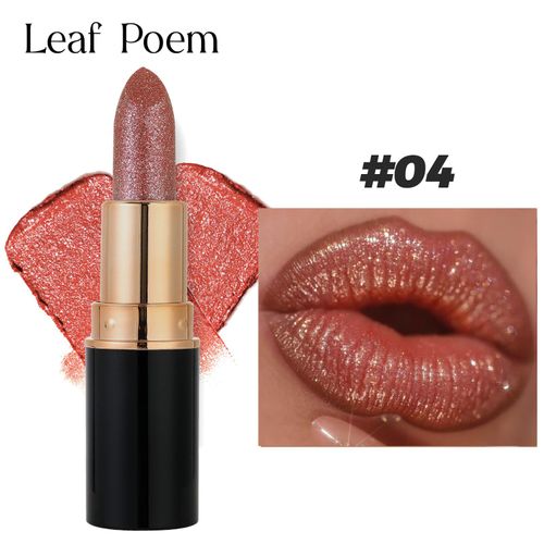 Metallic Glitter Lipstick Diamond Dazzling Waterproof Sexy Lip Gloss Moisturizing Matte Velvet Pearlescent Lip Tint Balm Makeup