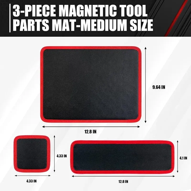 Flexible Magnetic Tool Holder Mat for Bolt Screw Wrenches Collapsible Magnetic Tool Tray and Telescoping Magnetic Pickup Tool