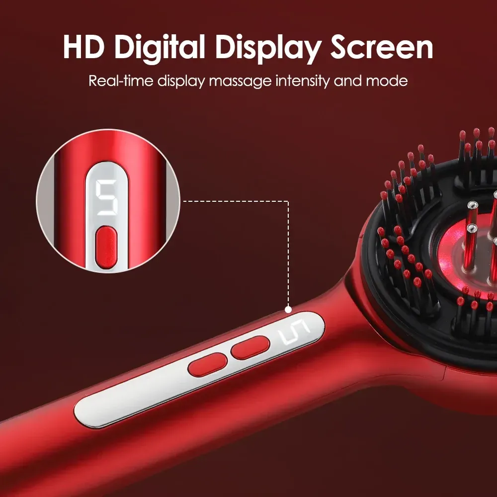 Electric Vibration Massage Comb Portable Hair Follicle Comb Scalp Oil Liquid Applicator Head Massager Hair Growth Anti Loss Care