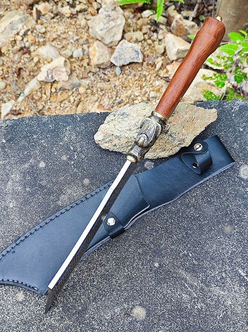 Longquan Hand-Forged Chopping Cleaver: Master-Crafted Full-Tang Axe for Bone, Wood, and Outdoor Chopping