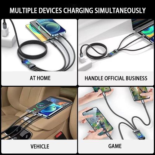 100W Fast Charging 3-in-1 Data Cable