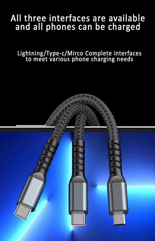 100W Fast Charging 3-in-1 Data Cable