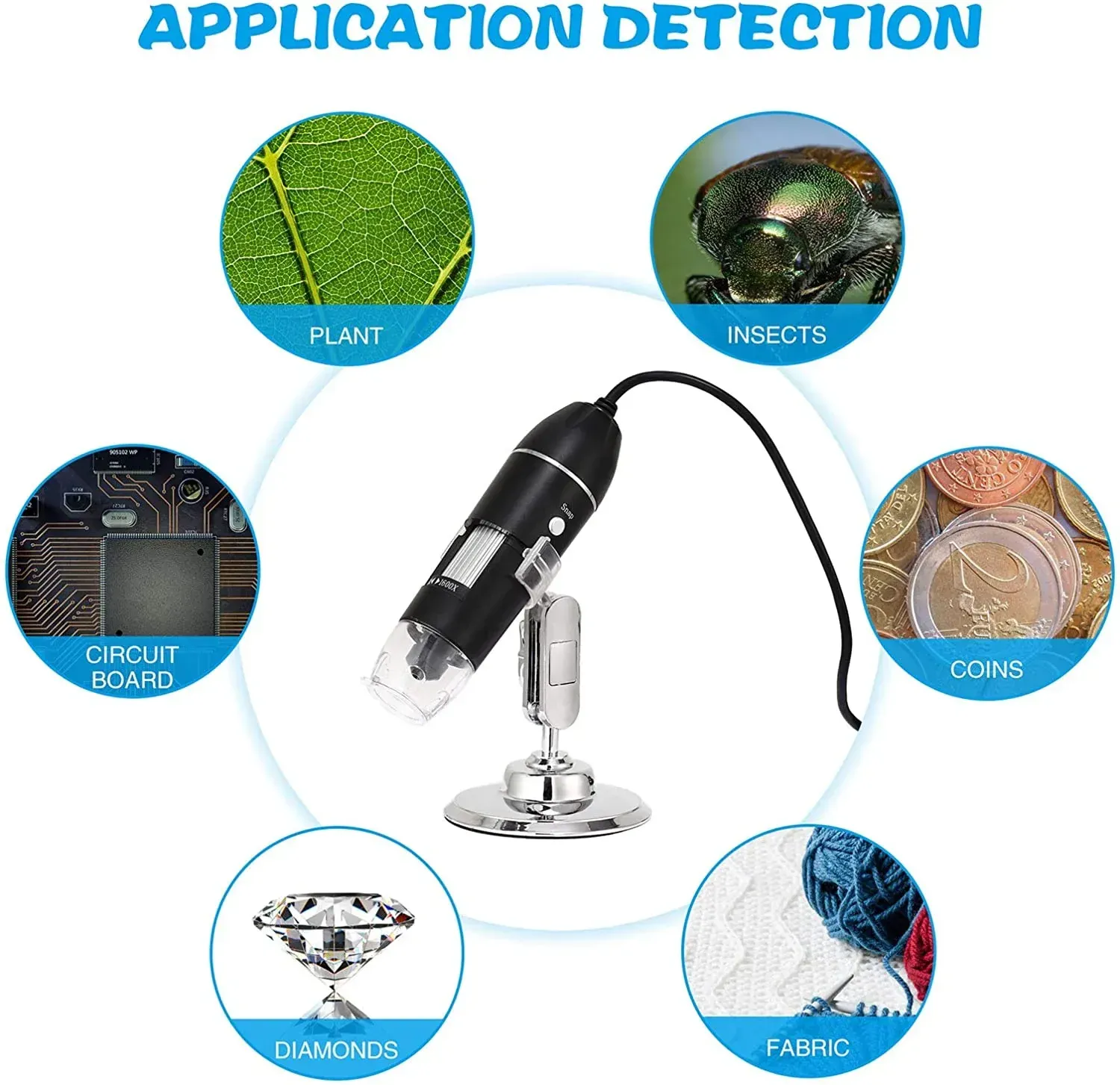 1600X Digital Microscope Camera Electronic Magnification Endoscope