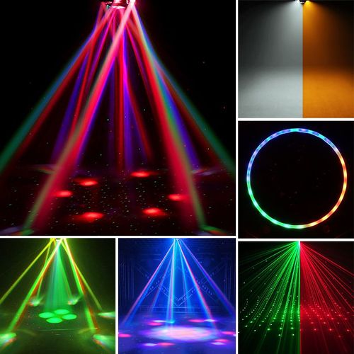 Remote control mobile head DJ light 6-arm illuminated stage effect disco party nightclub