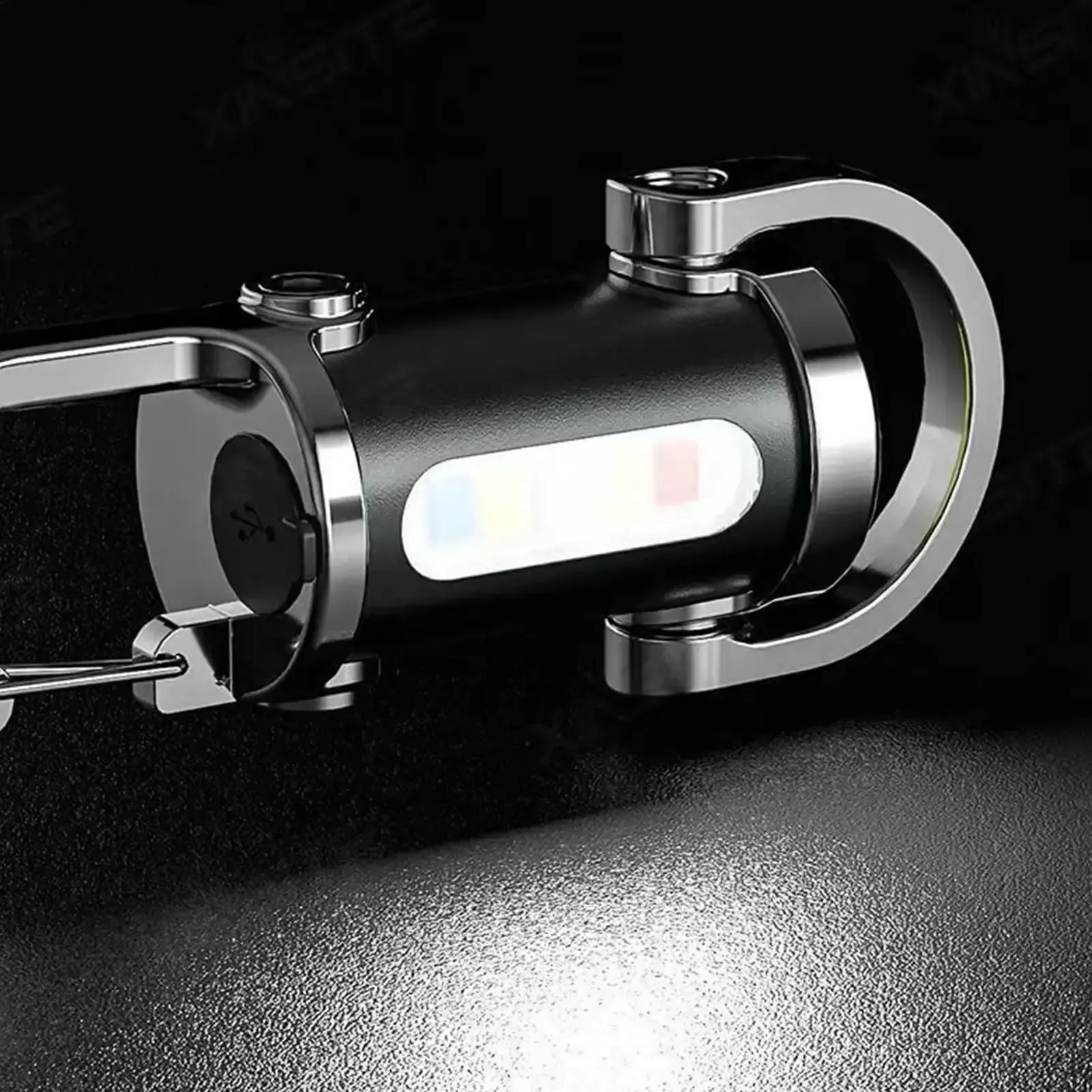 Mini USB Rechargeable LED Flashlight Keychain Portable Waterproof Pocket Lamp Keyring Hanging Light Outdoor Gear