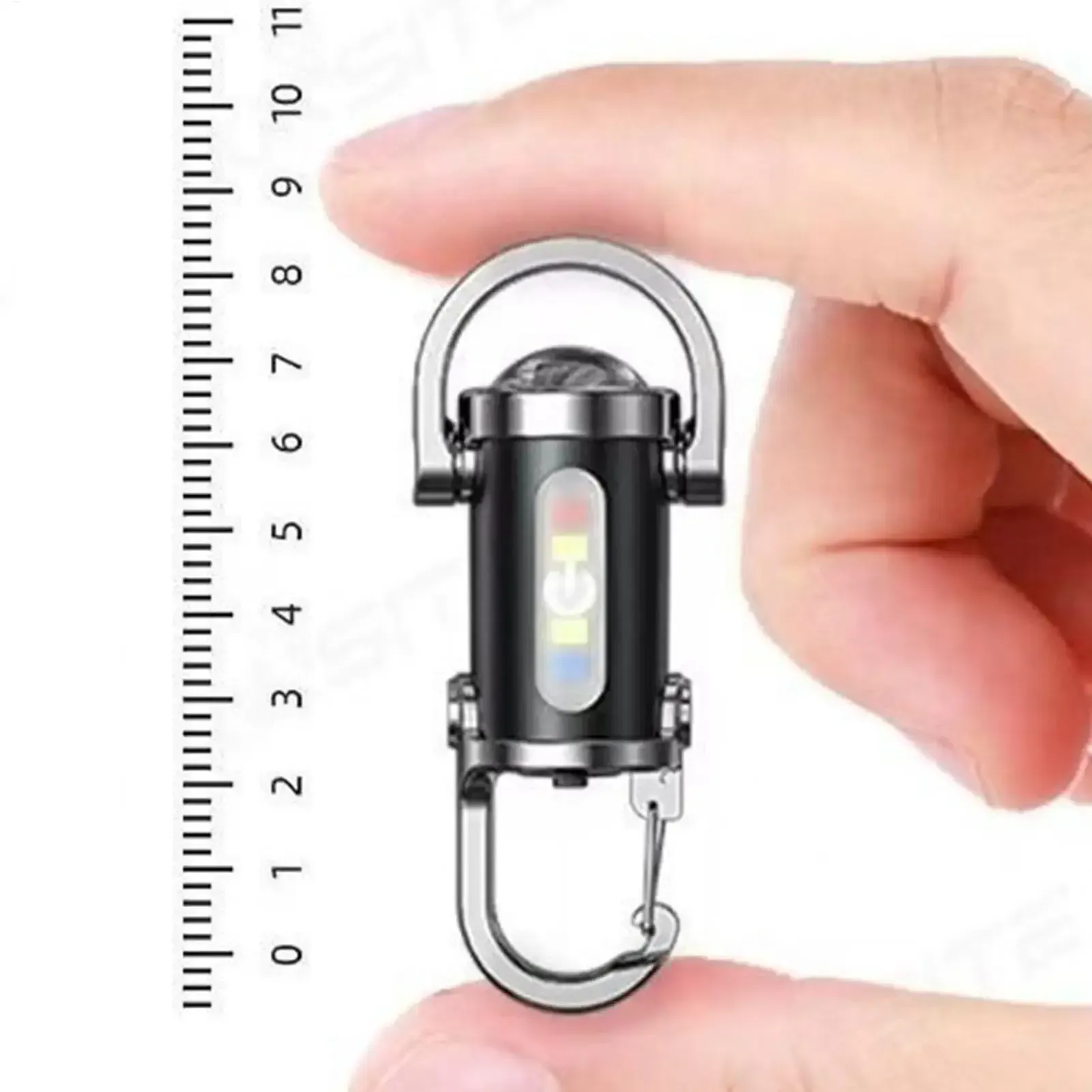 Mini USB Rechargeable LED Flashlight Keychain Portable Waterproof Pocket Lamp Keyring Hanging Light Outdoor Gear