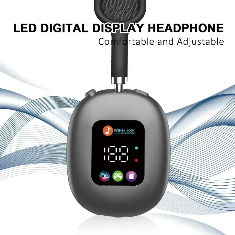 Play Music Without Wi-Fi-Wireless Over-Ear Headphones with Color Screen