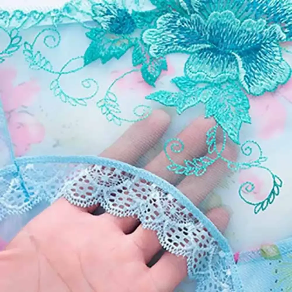 3 pieces of sweet mesh transparent lace flower underwear in plus size
