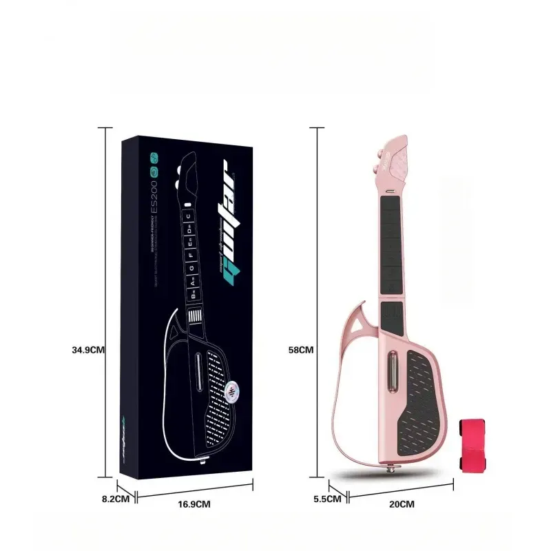 Stringless Guitar Stringless Acoustic With LED Light Guide Foldable Built-in Automatic Chord Mode Electric Portable Guitar