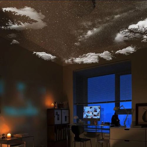 2-in-1 Starry Sky Projector & Night Light + 10 Interchangeable Projection Discs