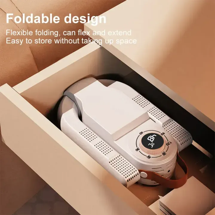 Home folding shoe dryer with timer - Smart touchscreen automatic hot air deodorizing dryer