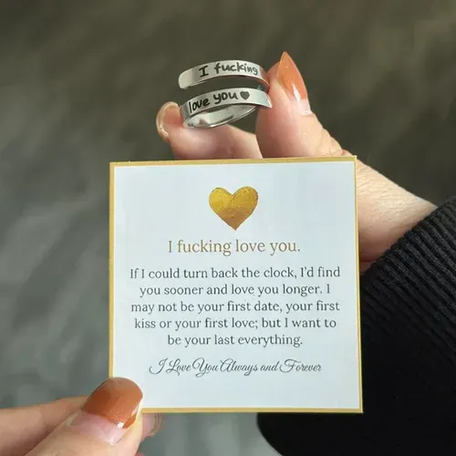 I Fvcking Love You Adjustable Ring – A Bold Daily Reminder
