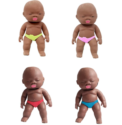 Natasha Black Dolls Squeezeable Toys Relieve Stress Used For Dollhouse Decoration DIY Doll Dressing Up For Adults And Children