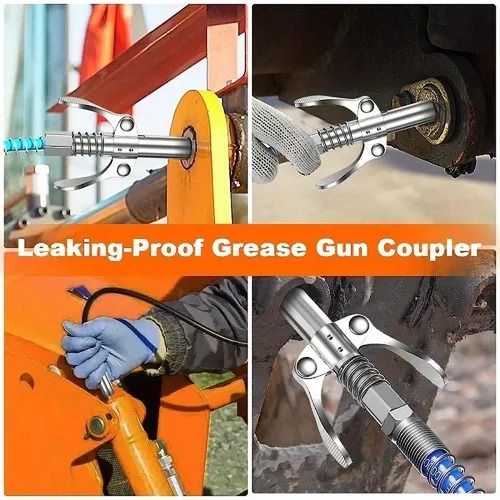 Leaking-proof Grease Tools Coupler, 12000PSI High Pressure Lubricating Oil Nozzle Accessory Compatible with 0.32 Cm Npt Lubricating Oil Nozzle