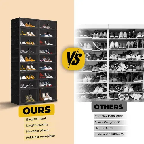 Six-Tier Shoe Cabinet Shoe Rack Organizer Living Room Shoe Storage Box Multilayer Large Capacity Plastic Multifunctional Shoe Cabinet Furniture