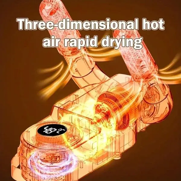 Home folding shoe dryer with timer - Smart touchscreen automatic hot air deodorizing dryer