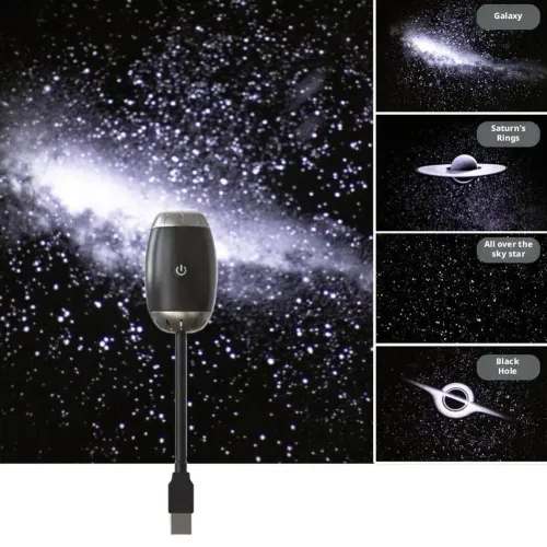 USB Mini Galaxy Projector Night Light LED Starry Sky Ambient Lamp for Bedroom Sleep & Car Decoration LED Atmosphere Light