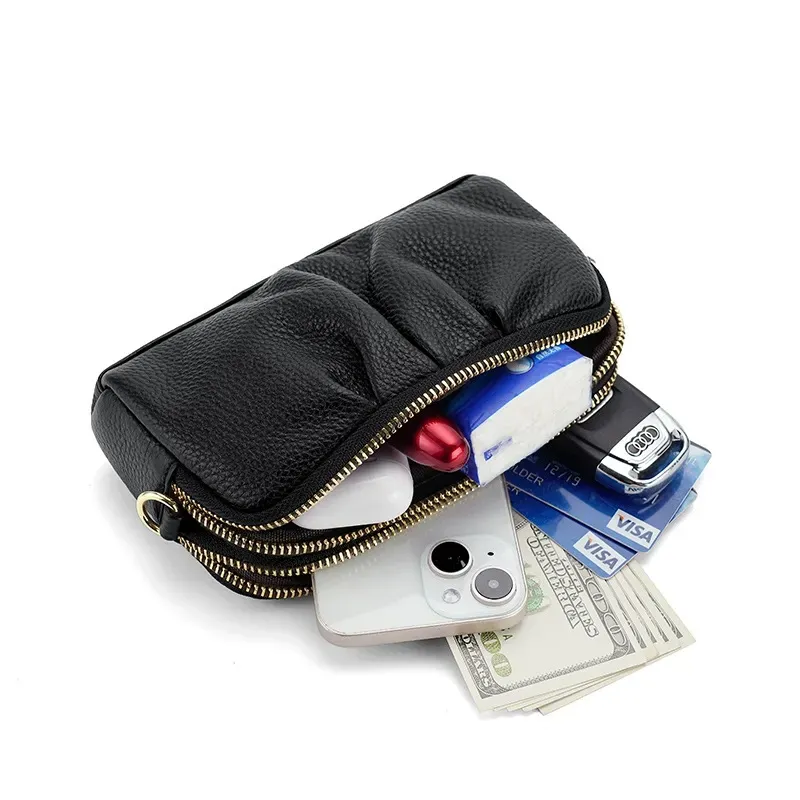 Elegant Clutch Bag Large-Capacity Tote Bag Two-Zip Versatile Women's Wallet