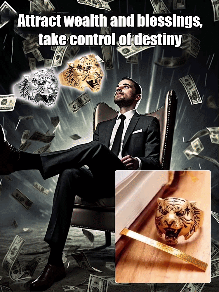 King of Beasts: Men's Bold Tiger-Head Ring — Buy ​​One, Get One Free