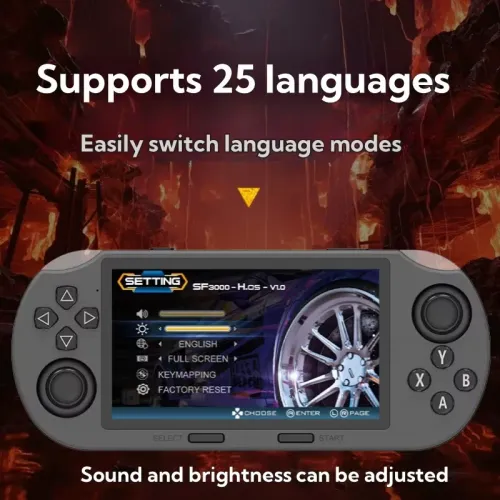 4.5-inch high-definition screen handheld device with 64G, allowing players to play over 20000 games smoothly