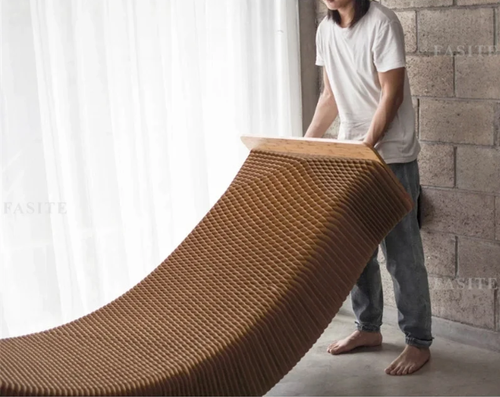 Retractable Organ Kraft Paper Bed Foldable Bed Multifunctional Invisible Lunch Break Bed Living room Furnitue Hidden Beds N