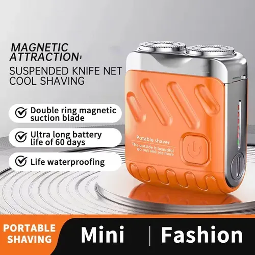 High Quality Mini Portable Electric Shaver Razor for Men Twin Blade Rechargeable IPX7 Waterproof Pocket-friendly
