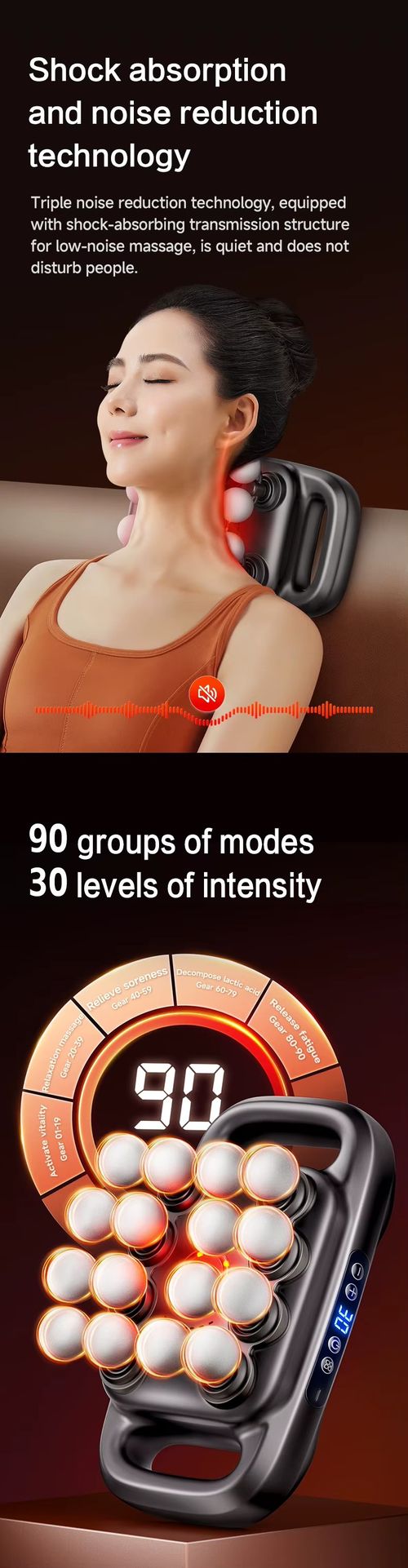 Intelligent multi-head massager