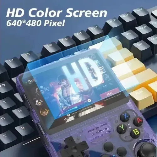 R36S Retro Handheld Video Game Console Linux System 3.5-inch IPS Screen Portable Handheld Video Player 64GB 15000 Games